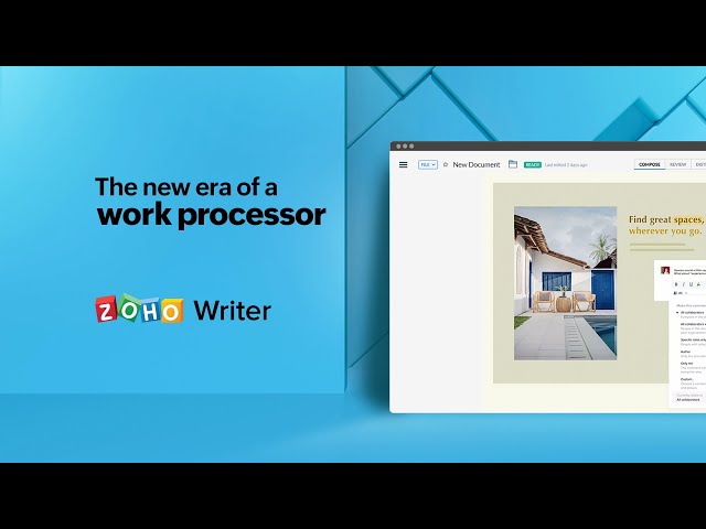 Introducing The New Zoho Writer—the Birth Of A Work Processor Zoho Blog 1540