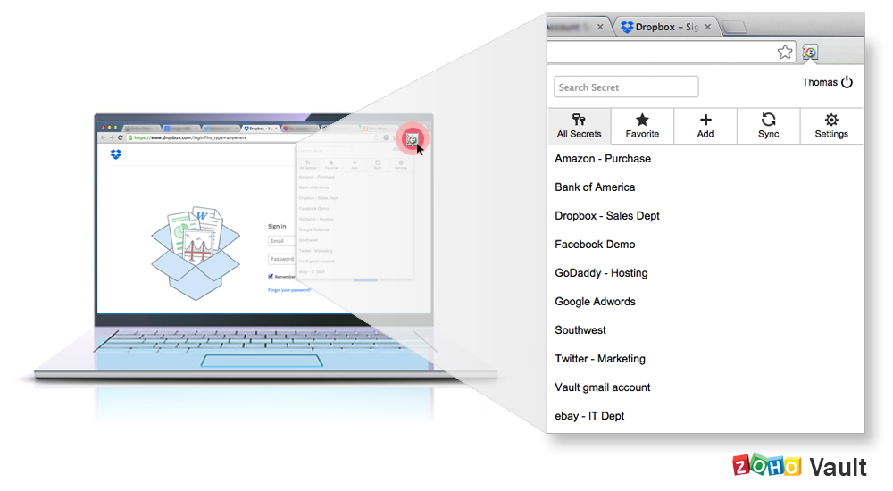 Introducing Zoho Vault Browser Extensions for "OnSite" Password Management Zoho Blog