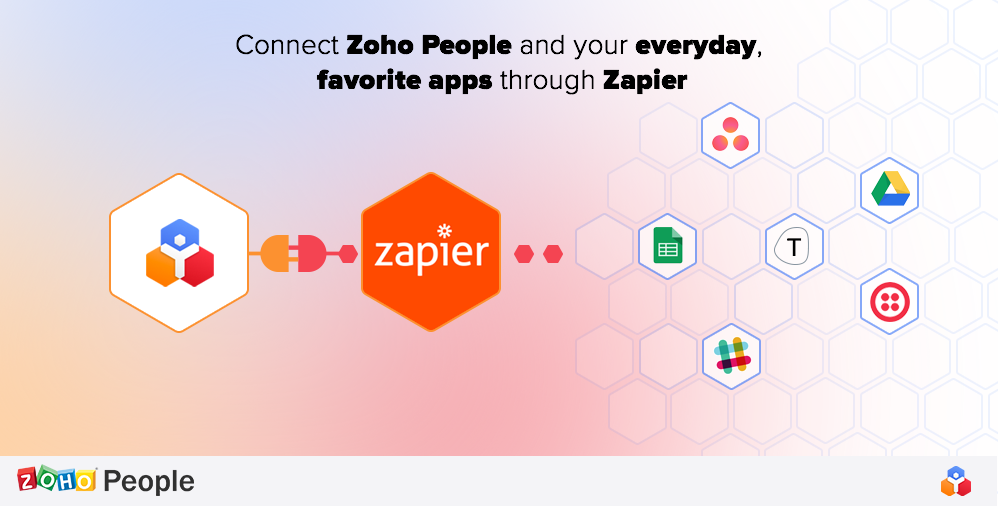 Connect Zoho People and your everyday, favorite apps through Zapier