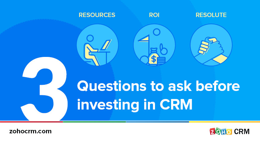 The Three Questions to Ask Yourself Before Investing In a CRM System - Zoho Blog