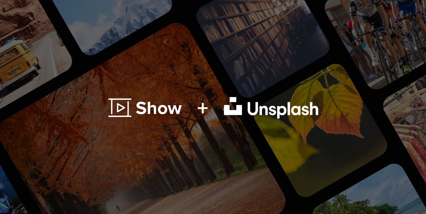 Find the perfect photo with Unsplash for Zoho Show