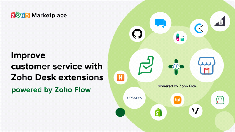 Improve customer service with extensions for Zoho Desk powered by Zoho Flow