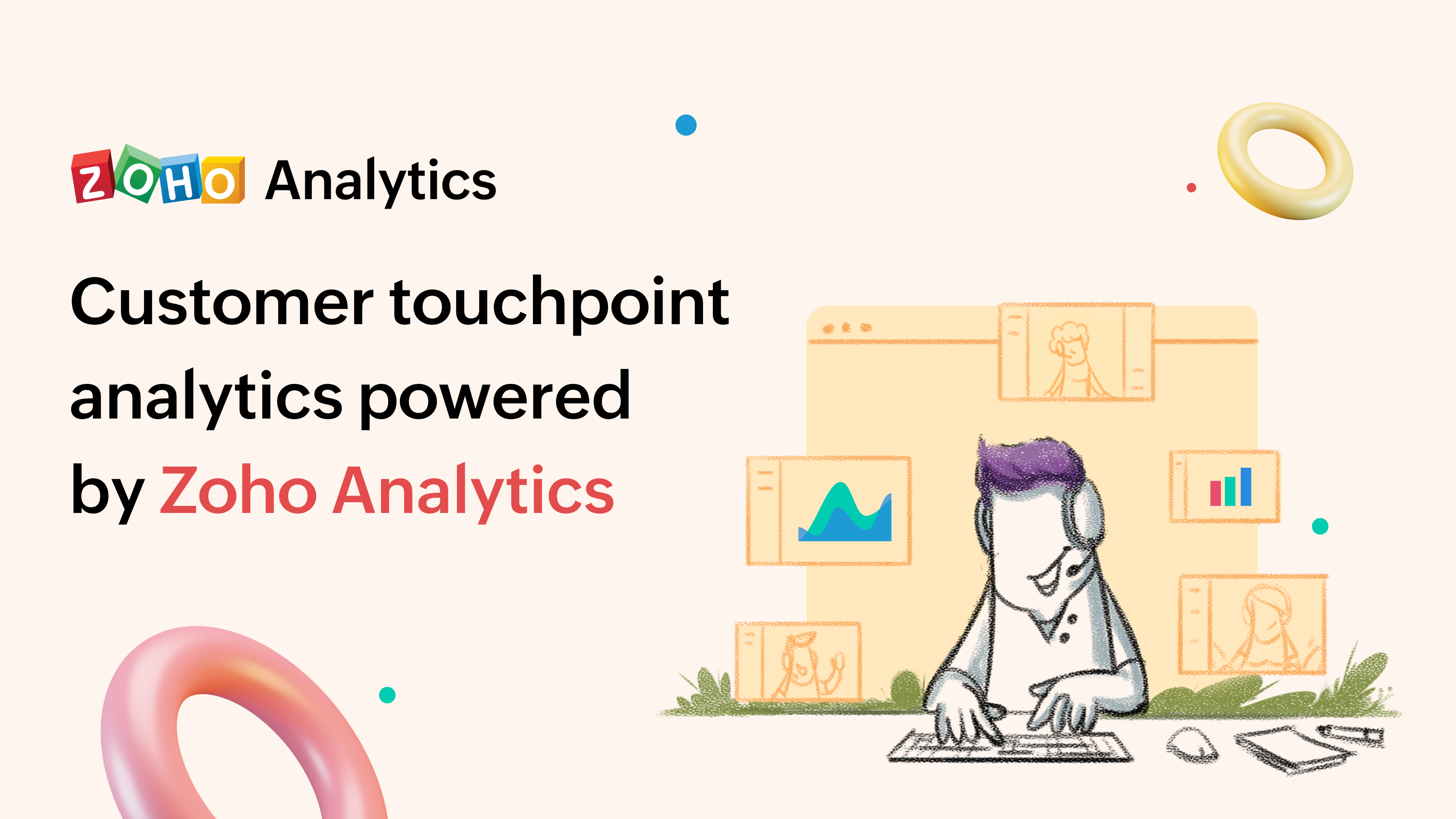 Customer touchpoint analytics powered by Zoho Analytics