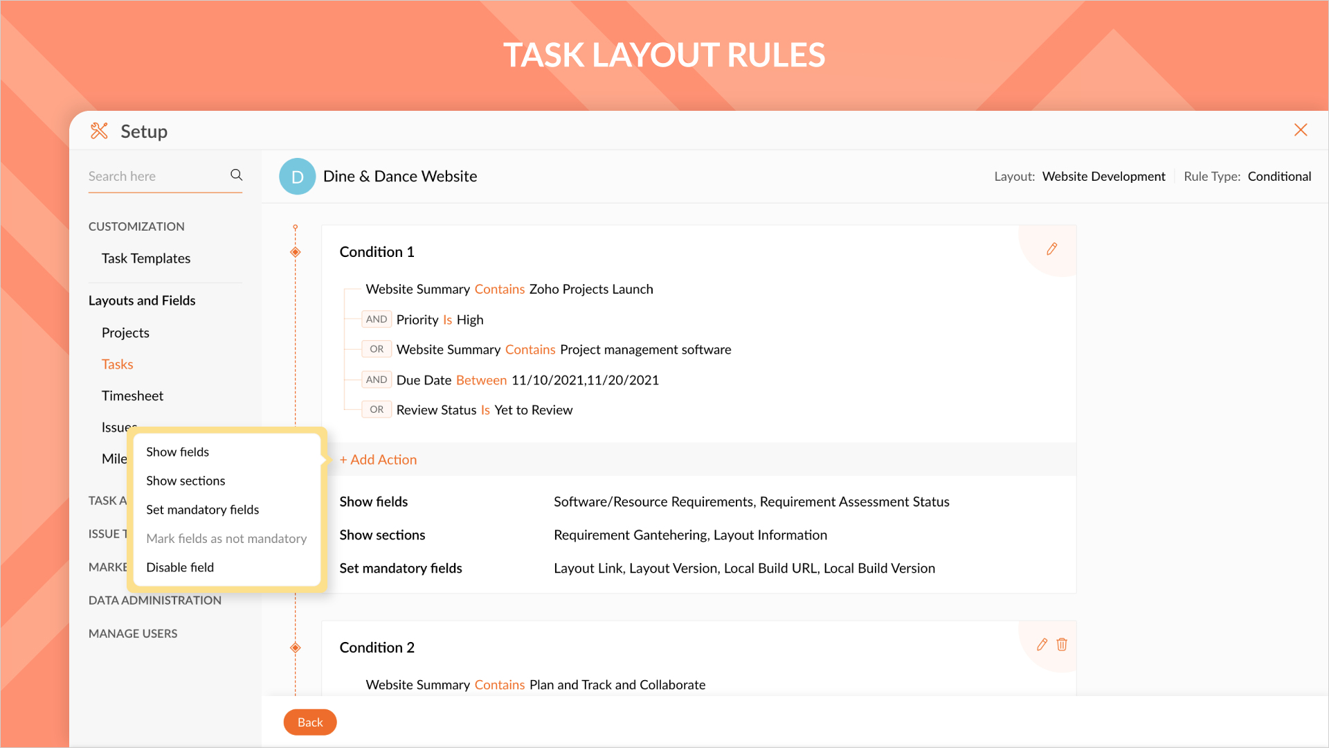 Task Layout Rules