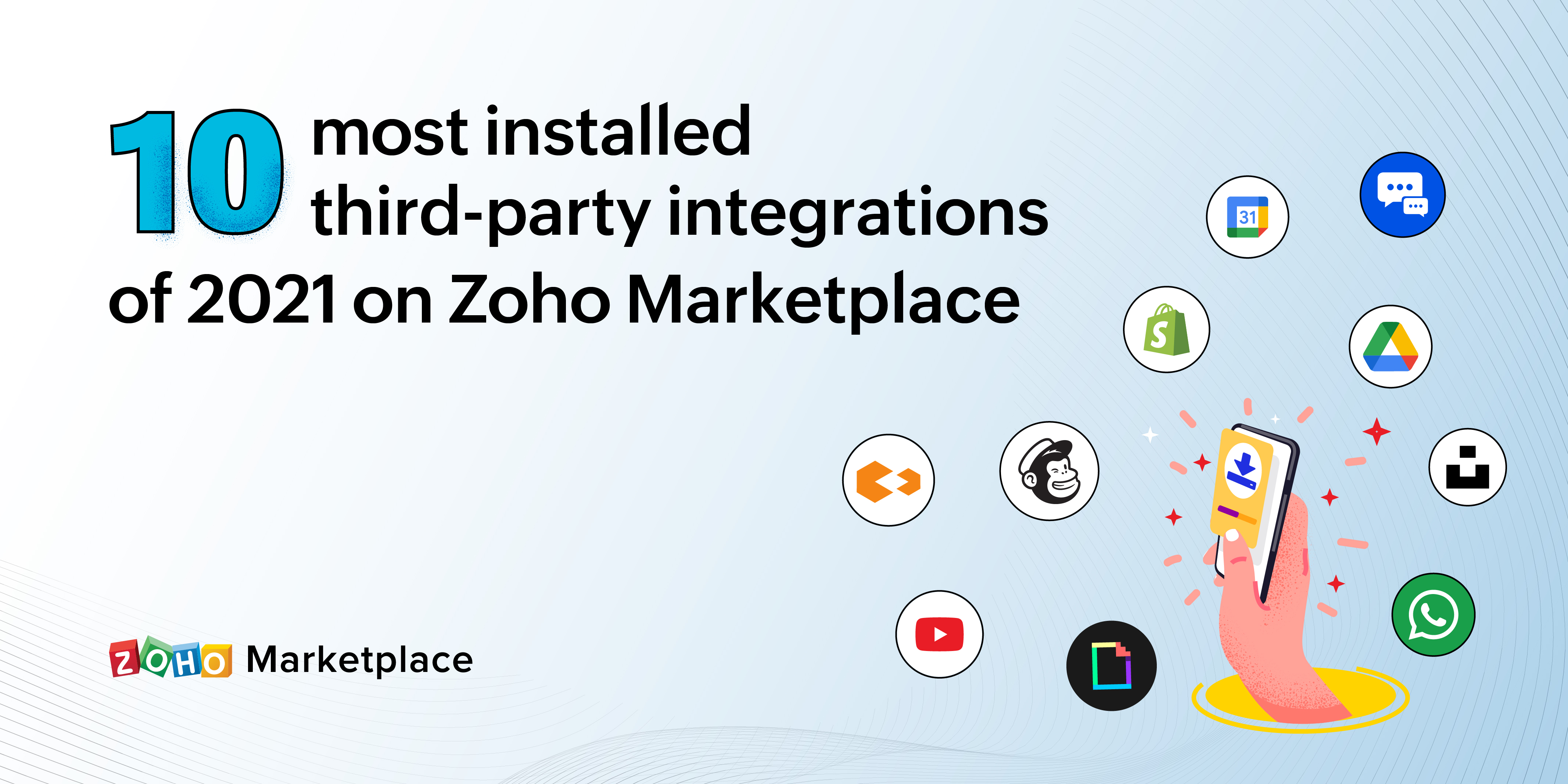 10 most installed third-party integrations of 2021 on Zoho Marketplace