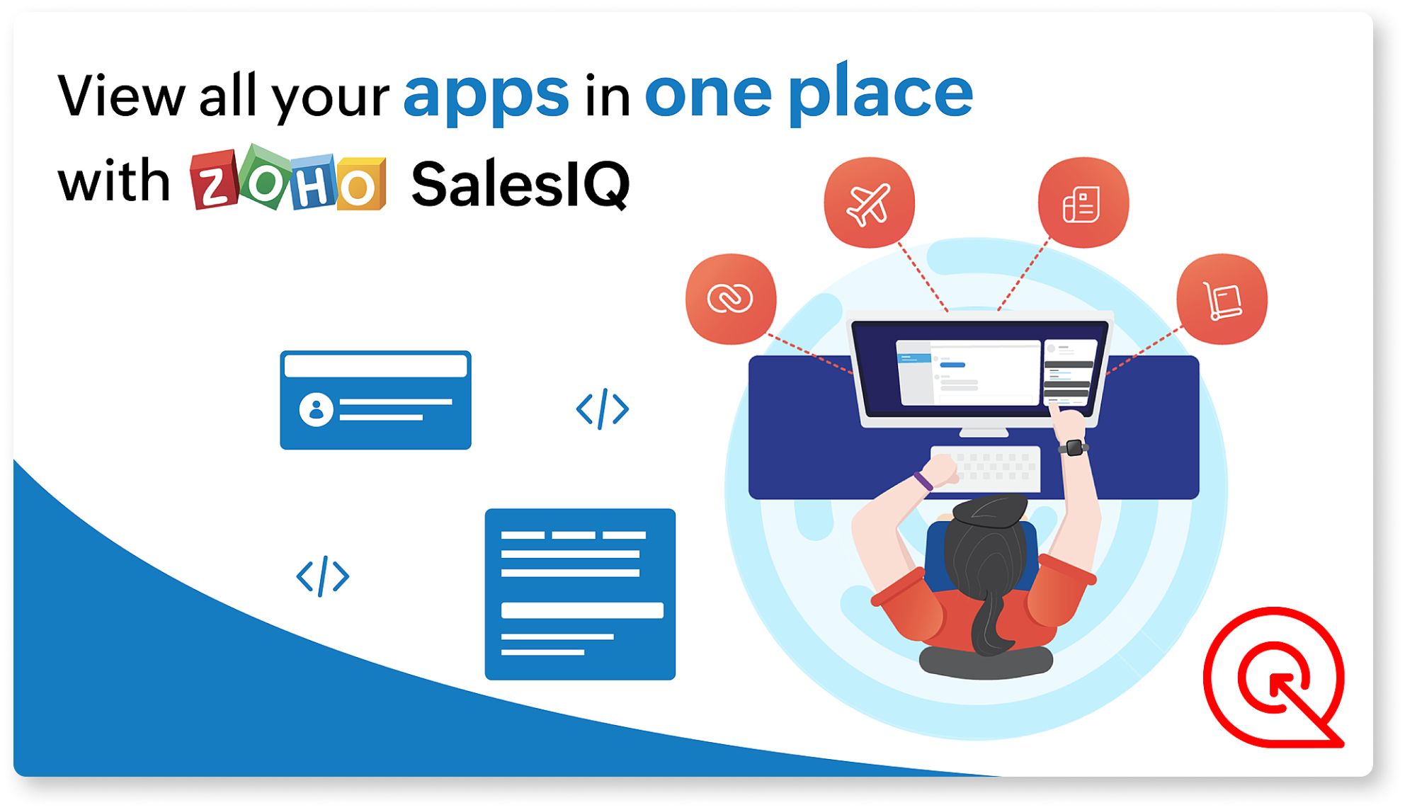 View all your apps in one place with Zoho SalesIQ