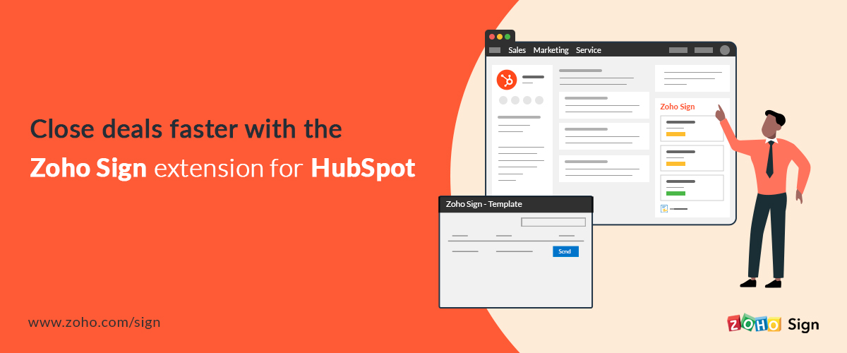 Close deals faster with the Zoho Sign extension for HubSpot