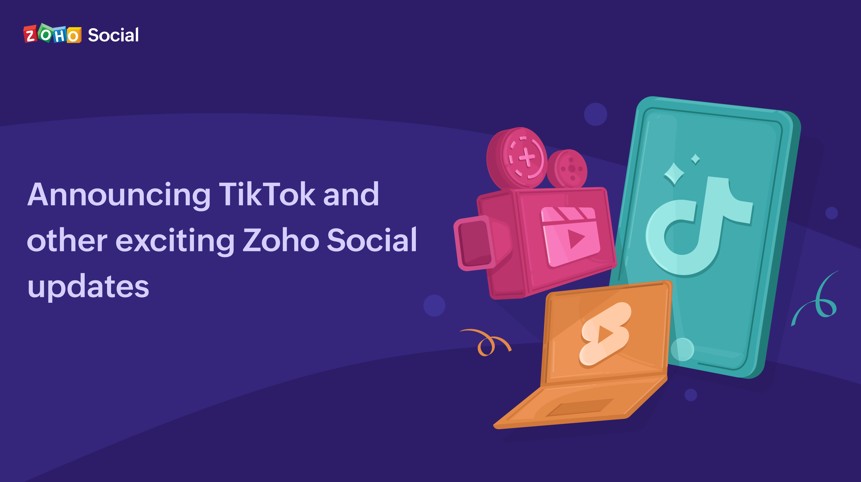 Presentamos TikTok, Reels e Historias de Instagram, y YouTube Shorts en Zoho Social